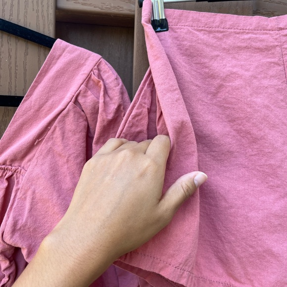 Pink 2 piece linen top and shorts - Picture 3 of 7